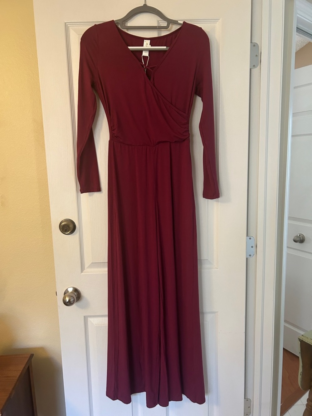 HALARA Burgundy Long Sleeve Jumpsuit size Small. NEW